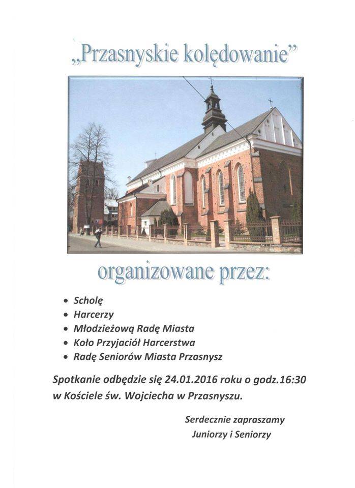 Przasnyskie Kolędowanie - zaproszenie 