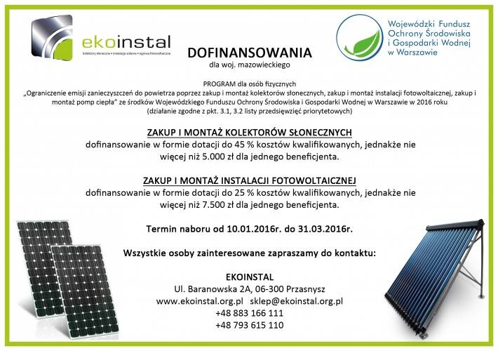 Dofinansowanie dostępne dla mieszkańców naszego powiatu