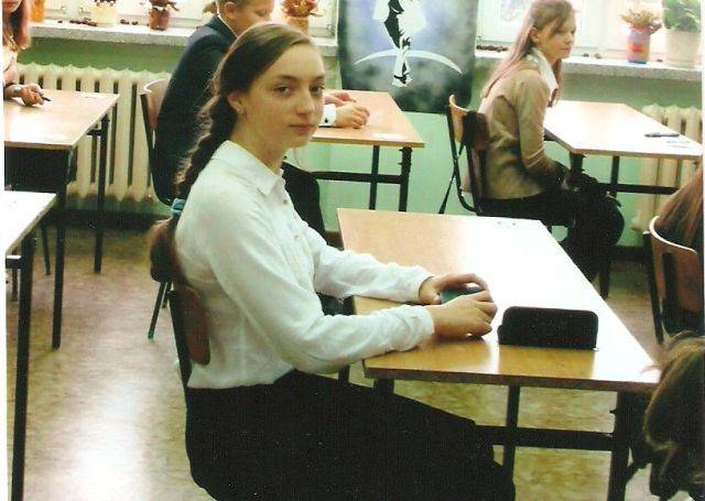 Uczennica przasnyskiej 