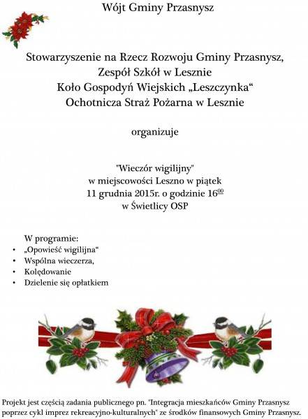 Wigilia środowiskowa w Lesznie