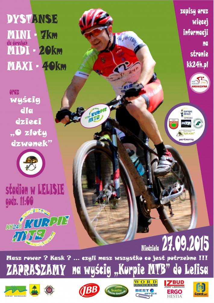 Kurpie MTB - wjeżdżają do Lelisa ! Zaproszenie do udziału w wyścigu