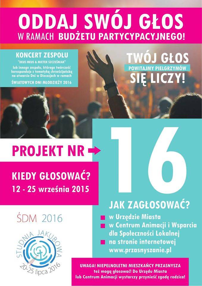 Oddaj swój głos na projekt w ramach budżetu partycypacyjnego