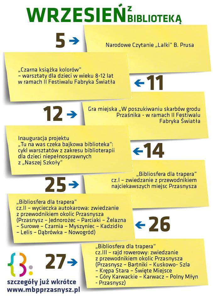Weekend z biblioteką 25 - 27 września 2015