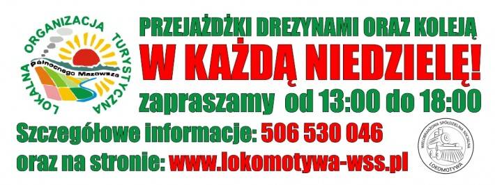 Zaproszenie na przejazdy drezynami oraz koleją.