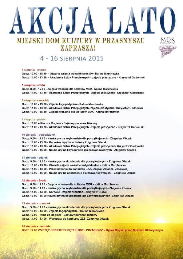 AKCJA LATO 2015 w MDK