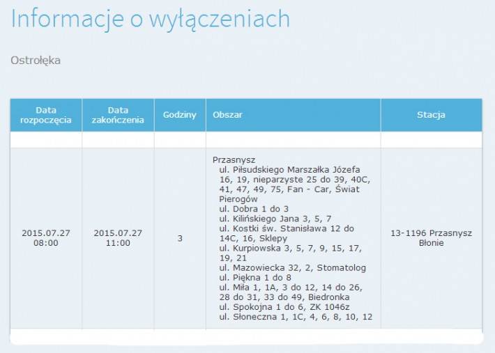 PGE: Informacja o planowanych wyłączeniach