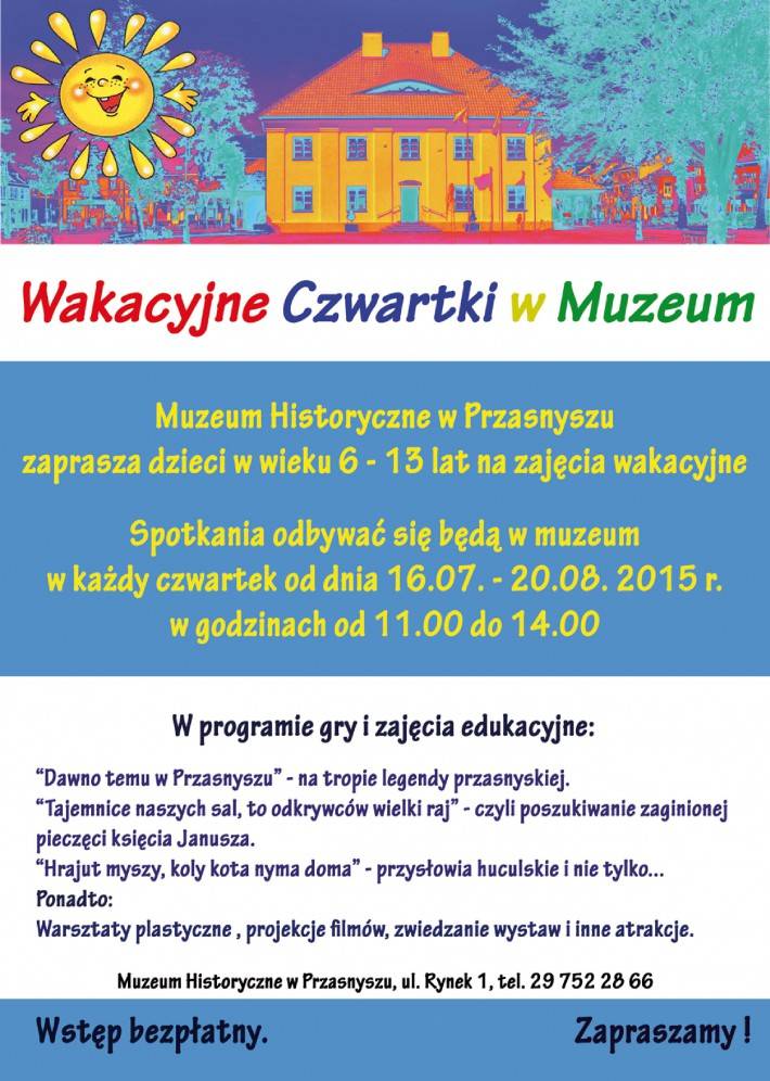 Wakacyjna oferta muzealna dla dzieci