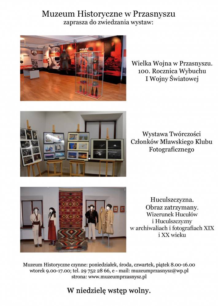 Wystawy w przasnyskim Muzeum - zaproszenie