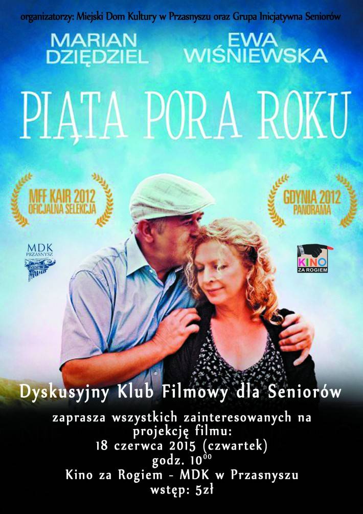 Dyskusyjny Klub Filmowy dla Seniorów - projekcja filmu