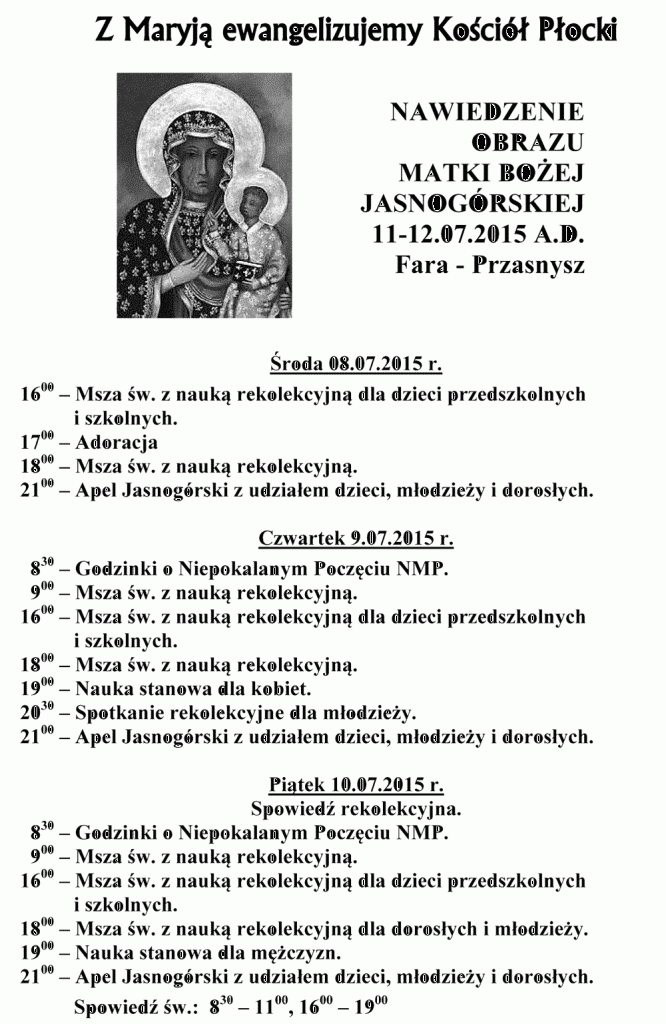 Z Maryją ewangelizujemy Kościół Płocki