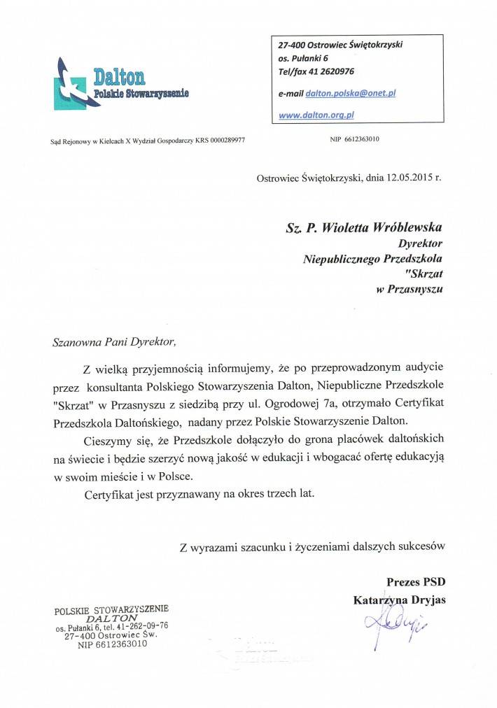 SKRZAT - PRZEDSZKOLE DALTOŃSKIE