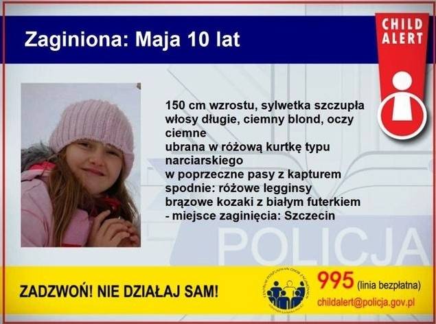 Policjanci poszukują zaginionej 10-latki spod Szczecina