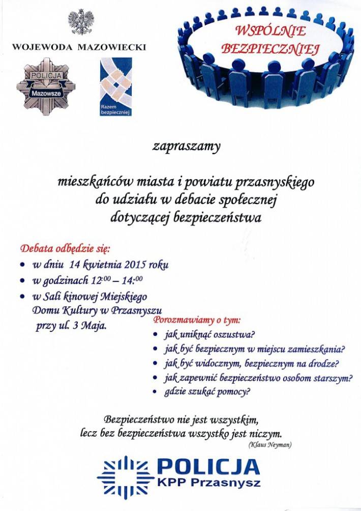 Społeczna debata o bezpieczeństwie