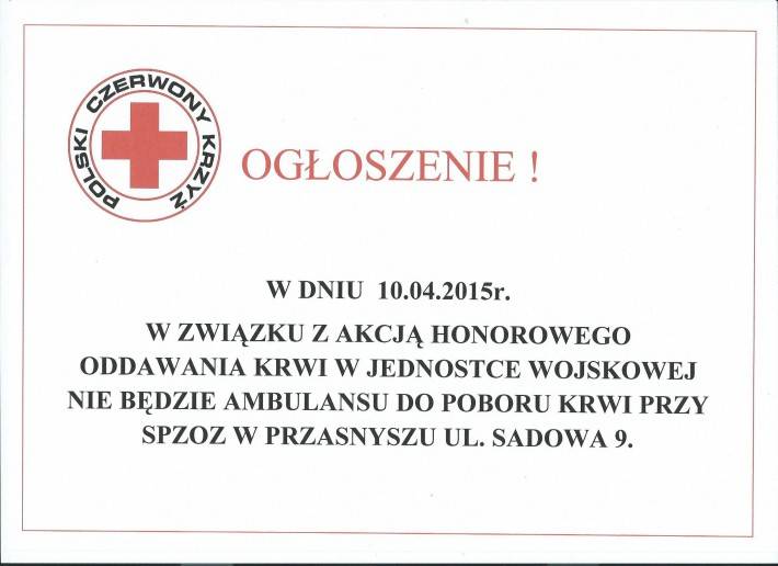 PCK: Informacja