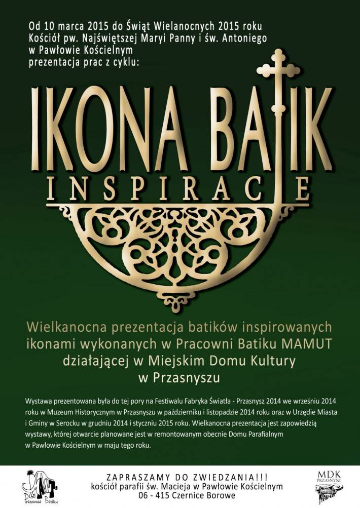 Wielkanocna prezentacja batików - zaproszenie