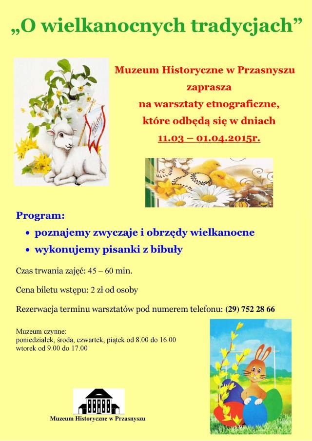 Zaproszenie na warsztaty wielkanocne