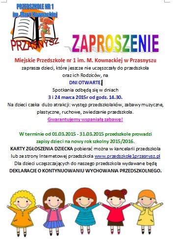 Dni Otwarte w Miejskim Przedszkolu nr 1
