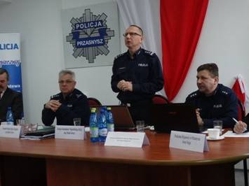 Odprawa roczna w Komendzie Powiatowej Policji w Przasnyszu