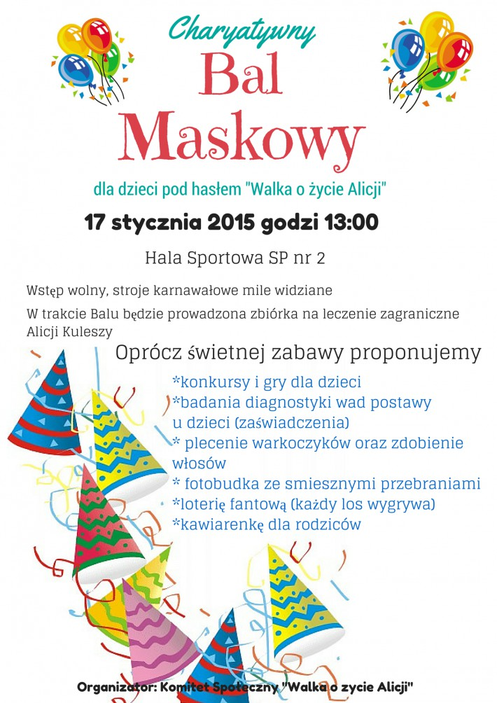 Charytatywny Bal Maskowy dla dzieci