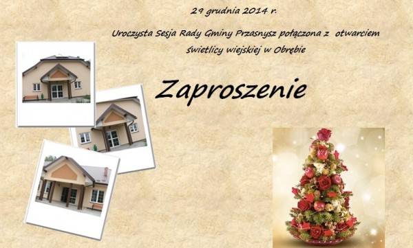 Zaproszenie na uroczystą sesję Rady Gminy