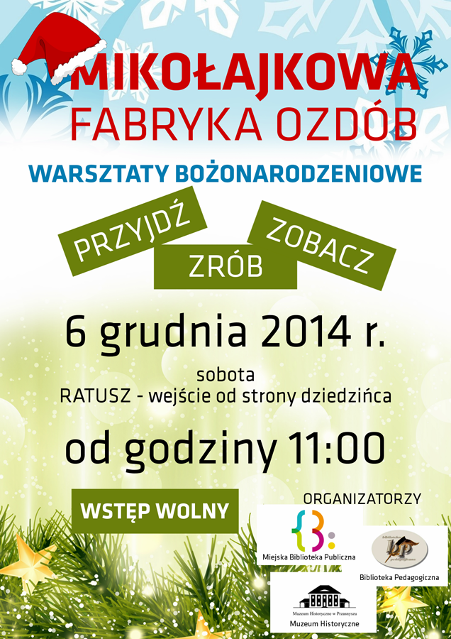 Mikołajkowa fabryka ozdób już w sobotę!
