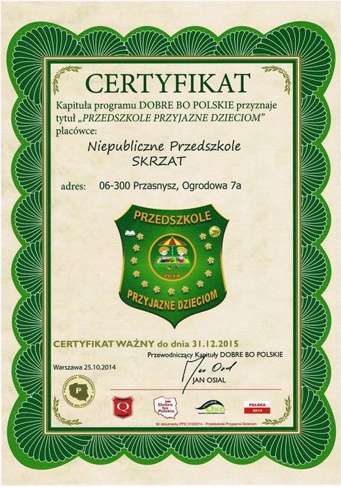 SKRZAT - PRZEDSZKOLE PRZYJAZNE DZIECIOM