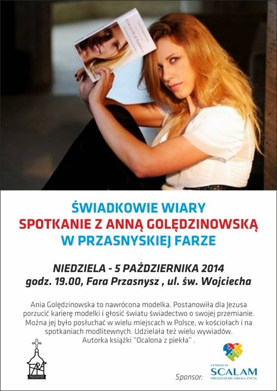 Spotkanie z Anną Golędzinowską w przasnyskiej Farze
