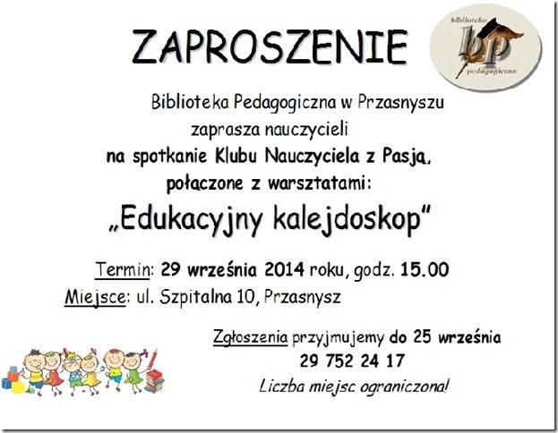 BP zaprasza nauczycieli