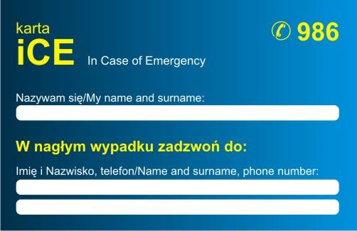 ICE – numer, który ratuje życie