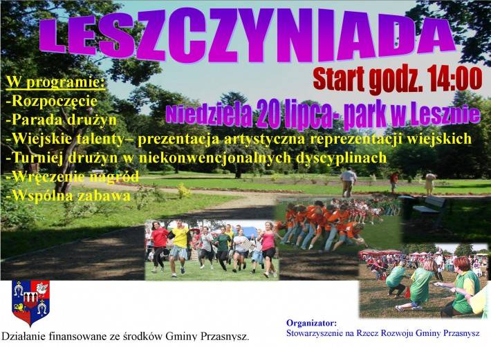 Zapraszamy na LESZCZYNIADĘ!