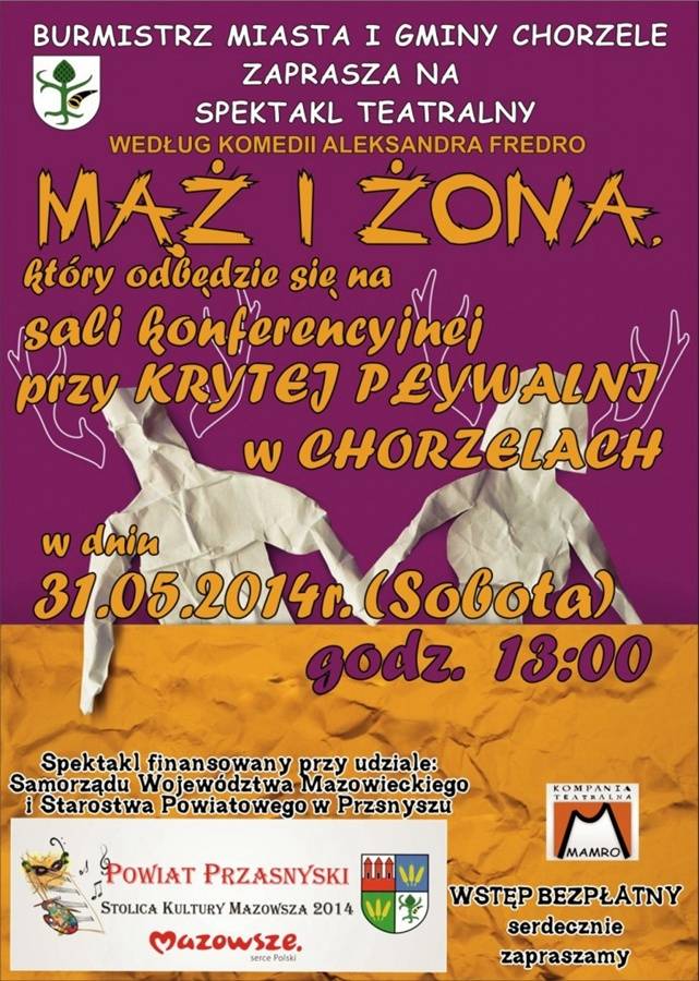 Chorzele: Zaproszenie na spektakl