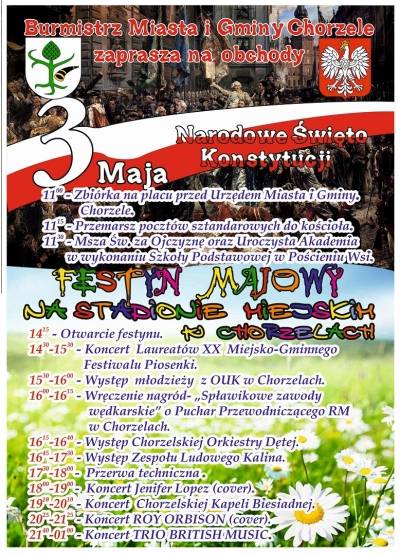 MojeChorzele.pl: Obchody uchwalenia Konstytucji 3 Maja