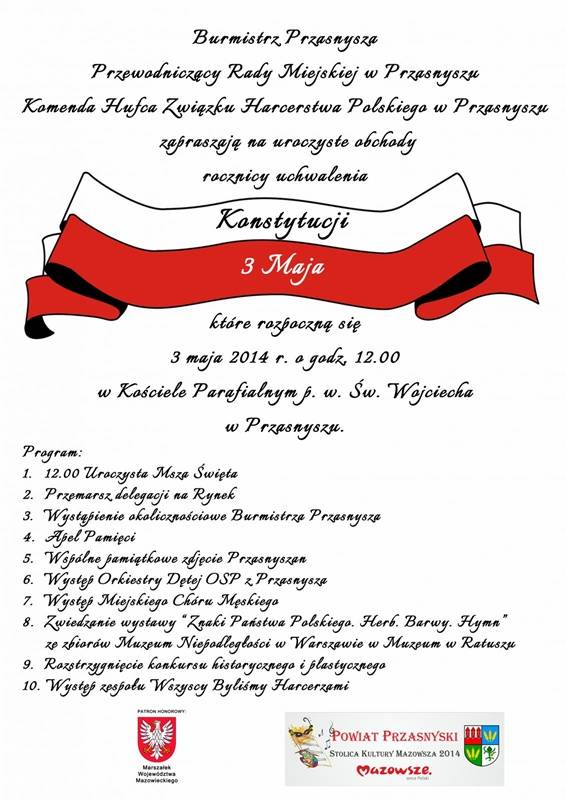Uroczyste obchody rocznicy uchwalenia Konstytucji 3 Maja