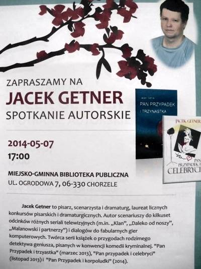 MojeChorzele.pl: Spotkanie autorskie - Jacek Getner 