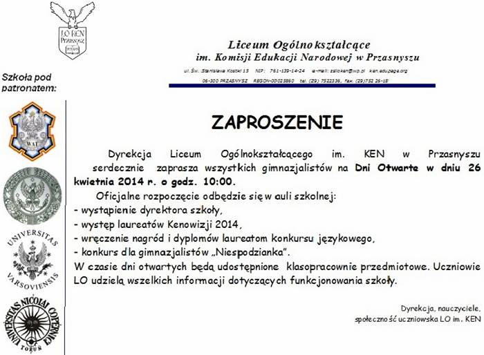 Dni Otwarte w LO KEN
