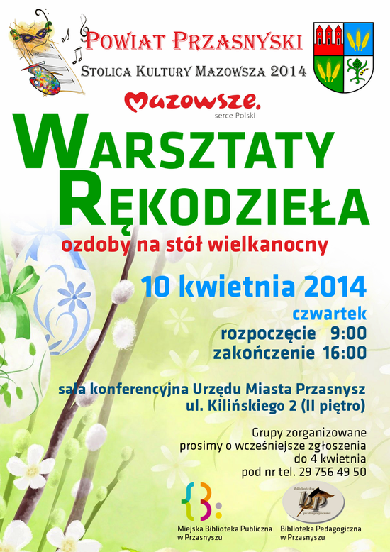 Warsztaty rękodzieła – ozdoby na stół wielkanocny