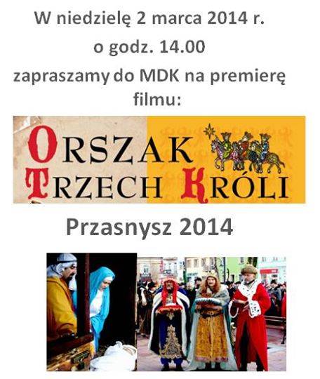 Orszak Trzech Króli - premiera filmu