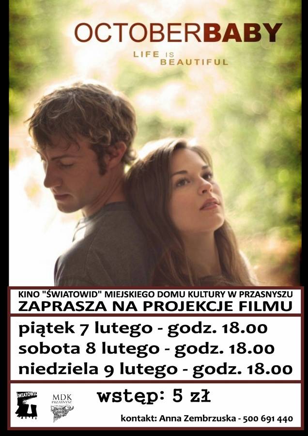 OCTOBER BABY w przasnyskim Kinie