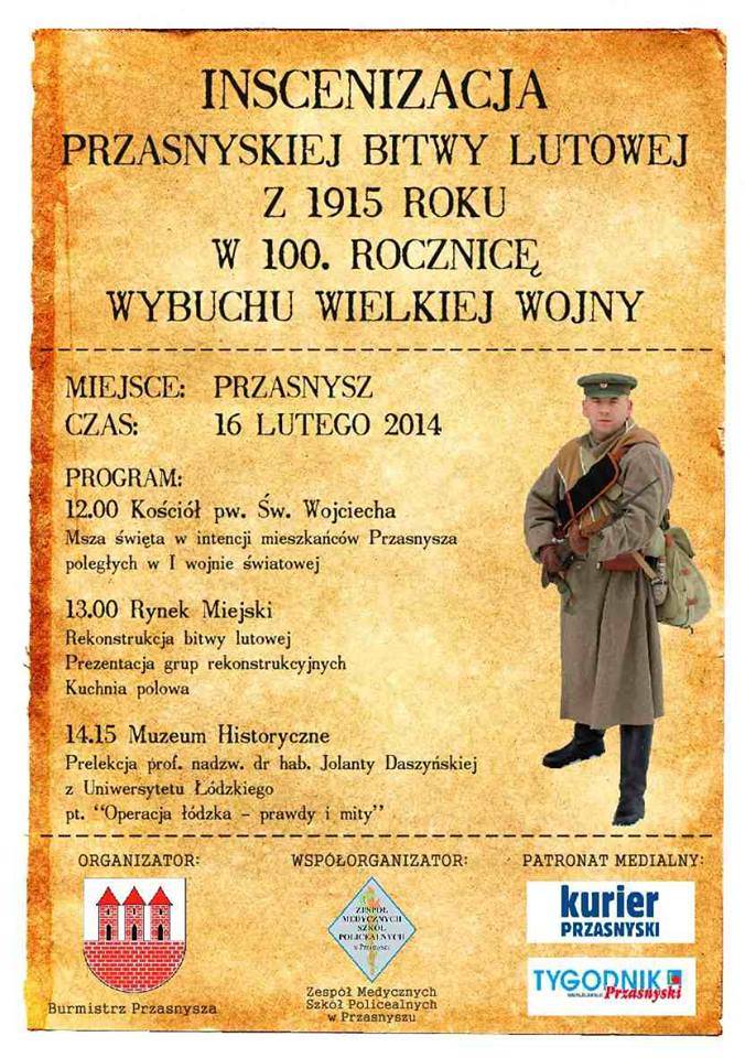 Przasnysz 2014 - 100 lecie Wielkiej Wojny na Mazowszu