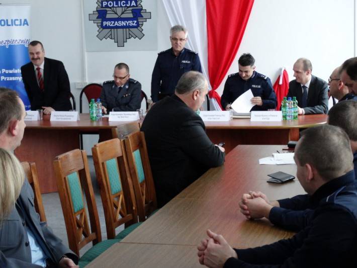 Odprawa roczna w Komendzie Powiatowej Policji w Przasnyszu