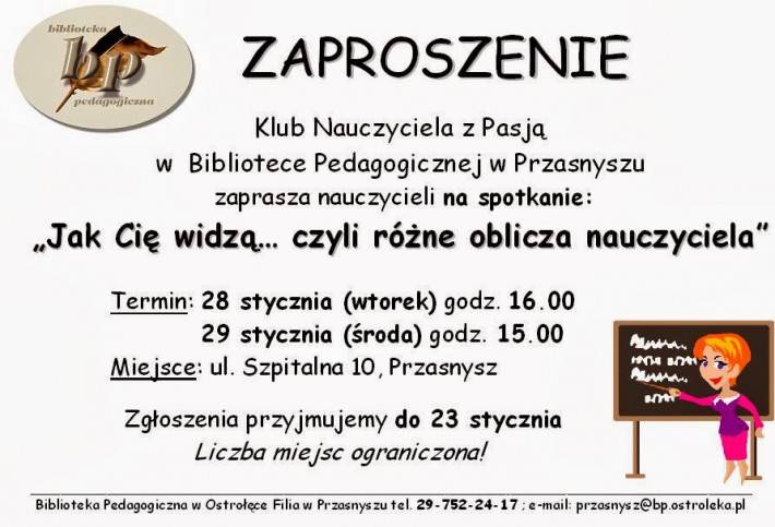 Zaproszenie do Biblioteki Pedagogicznej