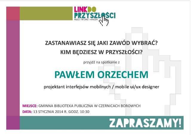 Czernice Borowe: Spotkanie z Pawłem Orzechem