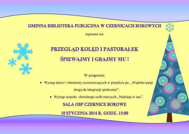 Czernice Borowe: Przegląd kolęd i pastorałek