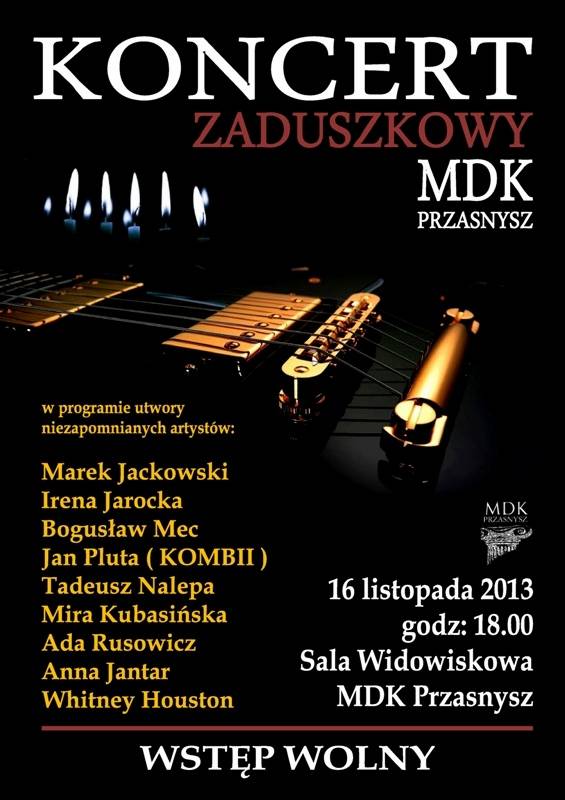 Zapraszamy na koncert zaduszkowy
