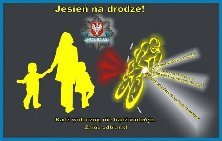 Załóż odblask - jesień na drodze!