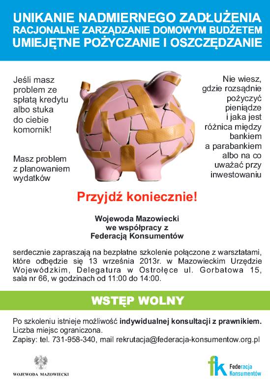Spotkanie dla osób mających problemy z zadłużeniem