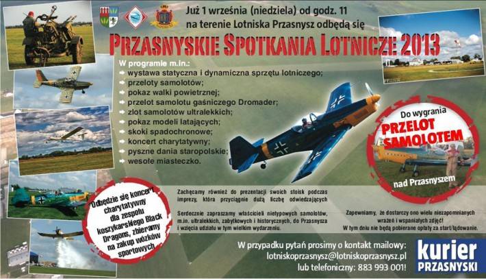 Michał Wiśniewski na Przasnyskim Spotkaniu Lotniczym 2013