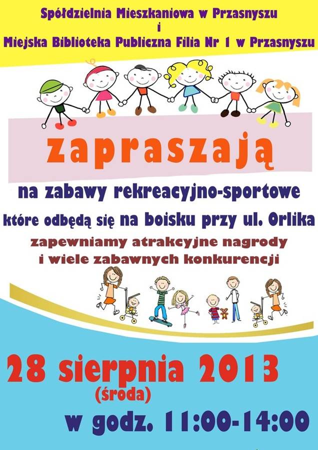 Zapraszamy na zabawy rekreacyjno-sportowe 