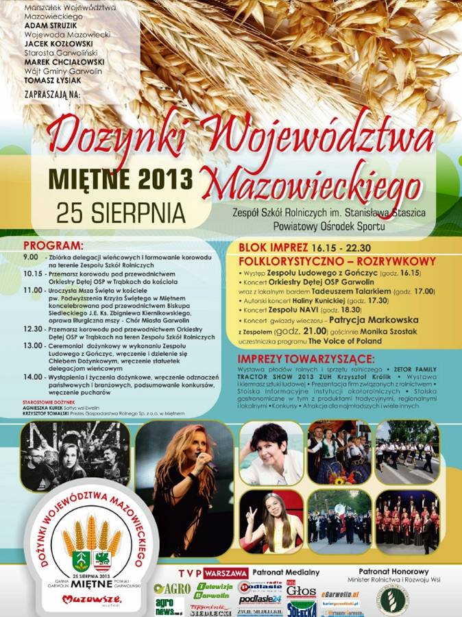 XV DOŻYNKI WOJEWÓDZTWA MAZOWIECKIEGO W MIĘTNEM