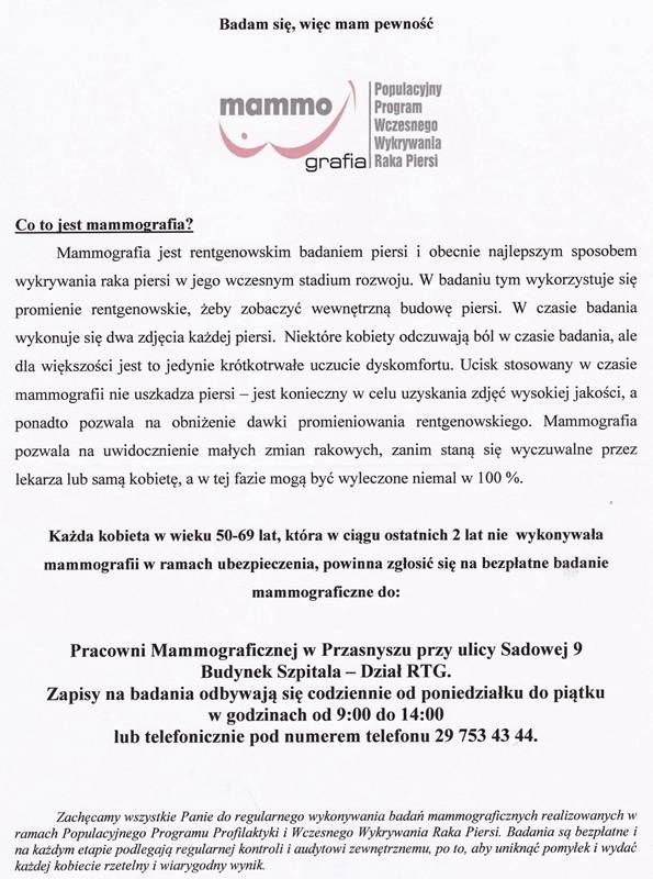 Krzynowłoga Mała: Badam się, więc mam pewność